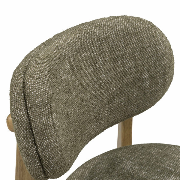 TOV Furniture Carnation Dining Chair - Elegant Mid-Century Design with Water-Repellent Fabric & Solid Wood Frame Forest Green TOV-D54507