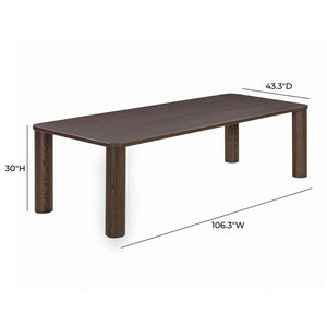 TOV Furniture Akola 106" Oak Rectangular Dining Table - Stylish, Durable Centerpiece for Family Meals & Gatherings TOV-D54512