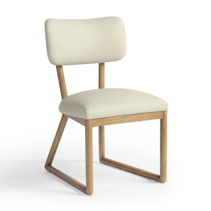 TOV Furniture Bobbie Cream Vegan Leather Dining Chair - Stylish, Durable, and Comfortable Seating for Any Space TOV-D54513