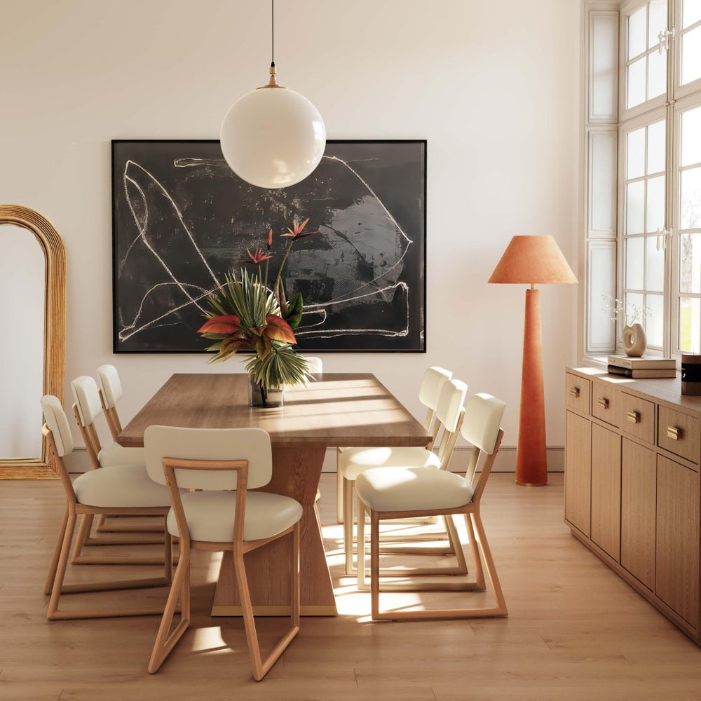 TOV Furniture Bobbie Cream Vegan Leather Dining Chair - Stylish, Durable, and Comfortable Seating for Any Space TOV-D54513