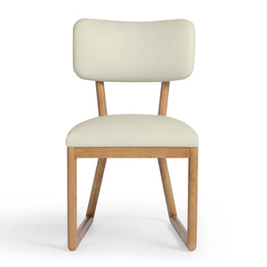 TOV Furniture Bobbie Cream Vegan Leather Dining Chair - Stylish, Durable, and Comfortable Seating for Any Space TOV-D54513