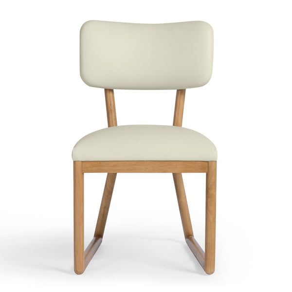 TOV Furniture Bobbie Cream Vegan Leather Dining Chair - Stylish, Durable, and Comfortable Seating for Any Space TOV-D54513