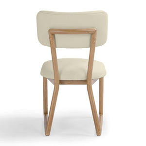 TOV Furniture Bobbie Cream Vegan Leather Dining Chair - Stylish, Durable, and Comfortable Seating for Any Space TOV-D54513