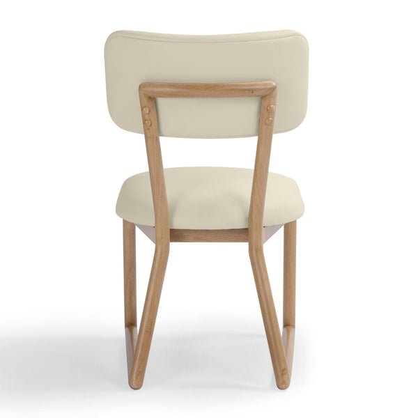 TOV Furniture Bobbie Cream Vegan Leather Dining Chair - Stylish, Durable, and Comfortable Seating for Any Space TOV-D54513