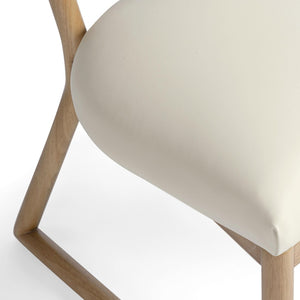 TOV Furniture Bobbie Cream Vegan Leather Dining Chair - Stylish, Durable, and Comfortable Seating for Any Space TOV-D54513