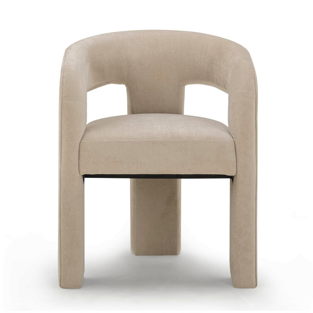 TOV Furniture Malone Performance Chenille Dining Chair - Elegant Comfort with Durable Water-Repellent Fabric Taupe TOV-D54515