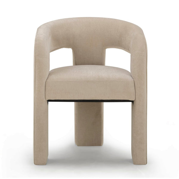 TOV Furniture Malone Performance Chenille Dining Chair - Elegant Comfort with Durable Water-Repellent Fabric Taupe TOV-D54515