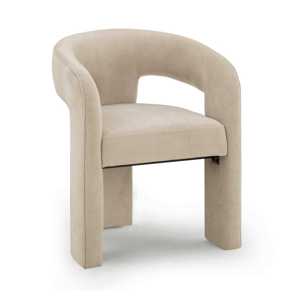 TOV Furniture Malone Performance Chenille Dining Chair - Elegant Comfort with Durable Water-Repellent Fabric Taupe TOV-D54515