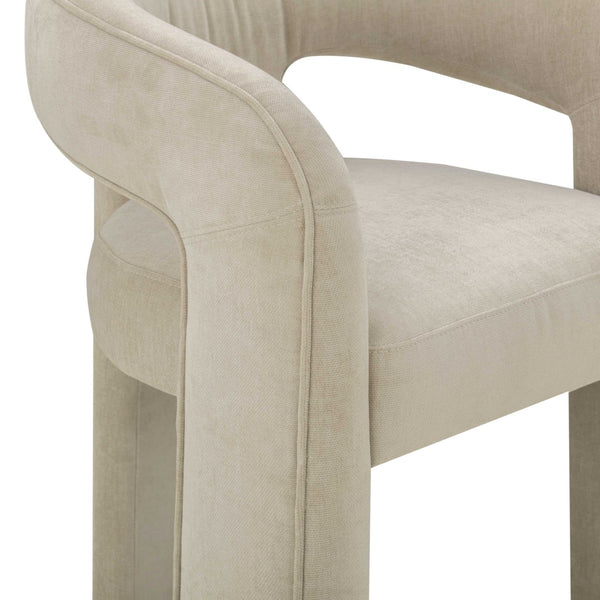 TOV Furniture Malone Performance Chenille Dining Chair - Elegant Comfort with Durable Water-Repellent Fabric Taupe TOV-D54515