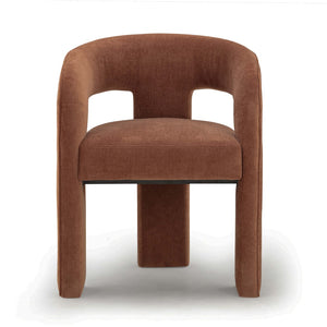 TOV Furniture Malone Performance Chenille Dining Chair - Elegant Comfort with Durable Water-Repellent Fabric Rust TOV-D54516