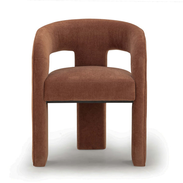 TOV Furniture Malone Performance Chenille Dining Chair - Elegant Comfort with Durable Water-Repellent Fabric Rust TOV-D54516