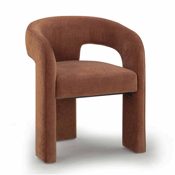 TOV Furniture Malone Performance Chenille Dining Chair - Elegant Comfort with Durable Water-Repellent Fabric Rust TOV-D54516