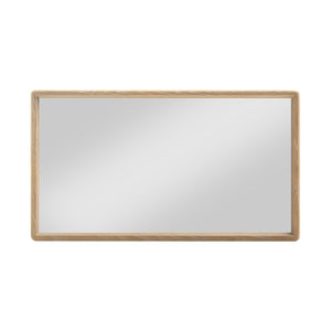 TOV Furniture Slosh 37" Natural Ash Bar Cart - Stylish Rolling Home Bar with Mirrored Top & Brass Accents TOV-D54539