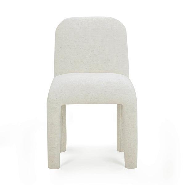 TOV Furniture Georgia Performance Chenille Dining Chair – Modern Elegance with Plush Comfort for Every Gathering Cream TOV-D54573