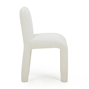 TOV Furniture Georgia Performance Chenille Dining Chair – Modern Elegance with Plush Comfort for Every Gathering Cream TOV-D54573