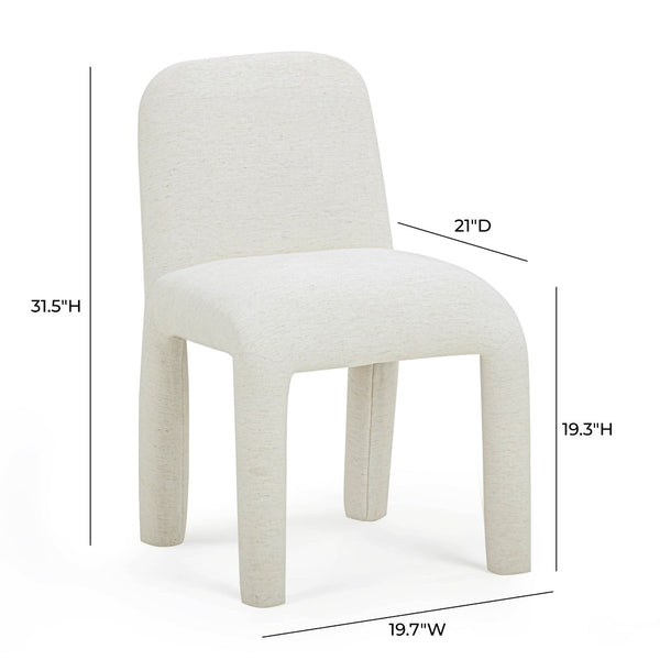 TOV Furniture Georgia Performance Chenille Dining Chair – Modern Elegance with Plush Comfort for Every Gathering Cream TOV-D54573