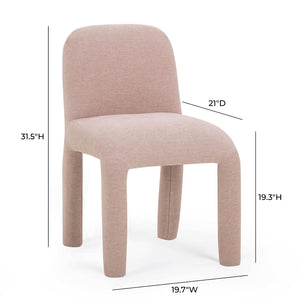 TOV Furniture Georgia Performance Chenille Dining Chair – Modern Elegance with Plush Comfort for Every Gathering Light Pink TOV-D54574