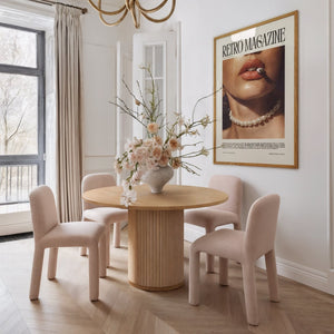 TOV Furniture Georgia Performance Chenille Dining Chair – Modern Elegance with Plush Comfort for Every Gathering Light Pink TOV-D54574