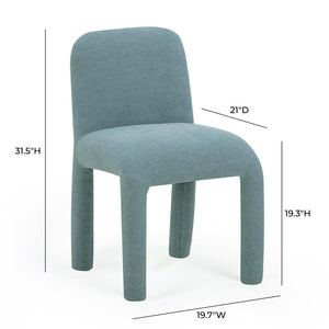 TOV Furniture Georgia Performance Chenille Dining Chair – Modern Elegance with Plush Comfort for Every Gathering Light Blue TOV-D54575