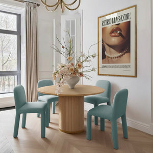 TOV Furniture Georgia Performance Chenille Dining Chair – Modern Elegance with Plush Comfort for Every Gathering Light Blue TOV-D54575