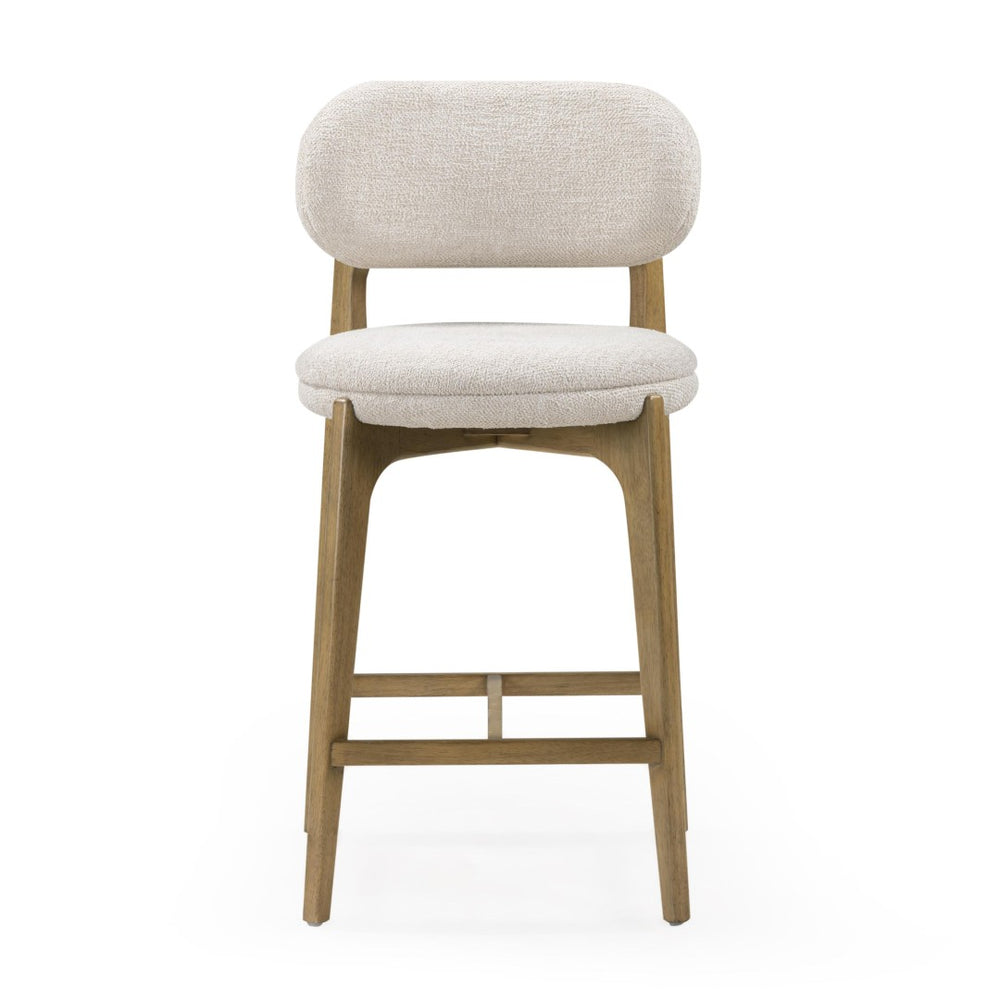 TOV Furniture Carnation Mid-Century Modern Counter Stool - Durable, Stylish, and Comfortable for Any Space Cream TOV-D54577