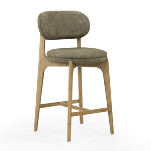 TOV Furniture Carnation Mid-Century Modern Counter Stool - Durable, Stylish, and Comfortable for Any Space Forest Green TOV-D54578