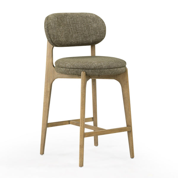 TOV Furniture Carnation Mid-Century Modern Counter Stool - Durable, Stylish, and Comfortable for Any Space Forest Green TOV-D54578