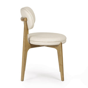 TOV Furniture Carnation Cream Vegan Leather Dining Chair - Modern Mid-Century Design, Durable & Stylish Comfort TOV-D54579