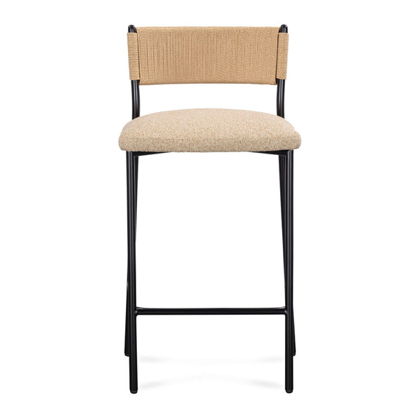 TOV Furniture Celine Performance Boucle Stool - Modern Minimalist Seating for Comfort, Durability & Style Everywhere Tan / Bar Height TOV-D54647
