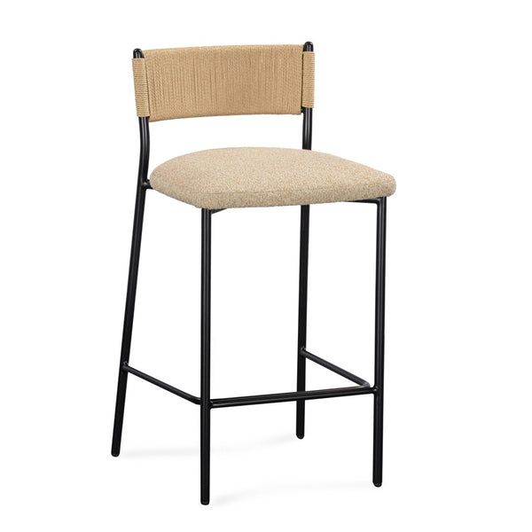 TOV Furniture Celine Performance Boucle Stool - Modern Minimalist Seating for Comfort, Durability & Style Everywhere Tan / Bar Height TOV-D54647
