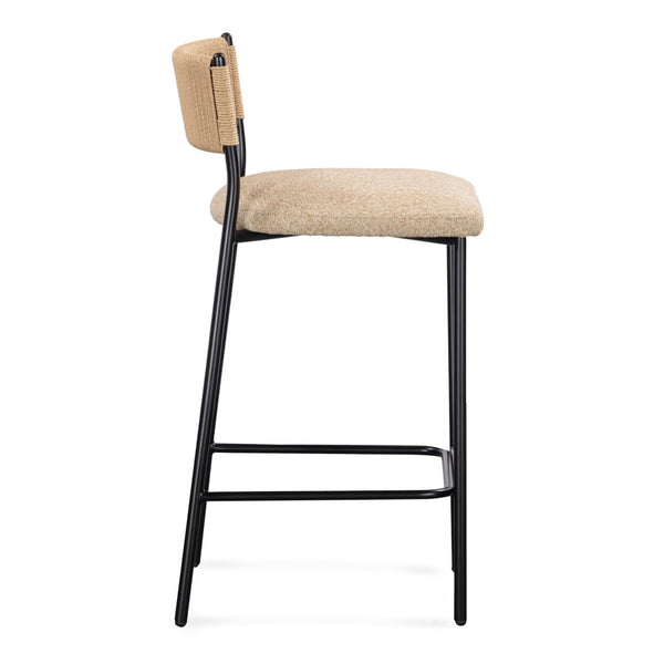 TOV Furniture Celine Performance Boucle Stool - Modern Minimalist Seating for Comfort, Durability & Style Everywhere Tan / Bar Height TOV-D54647