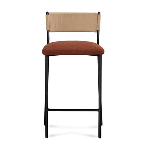 TOV Furniture Celine Performance Boucle Stool - Modern Minimalist Seating for Comfort, Durability & Style Everywhere Maroon / Counter Height TOV-D54648