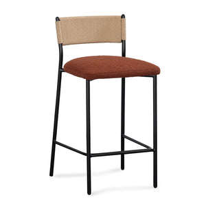 TOV Furniture Celine Performance Boucle Stool - Modern Minimalist Seating for Comfort, Durability & Style Everywhere Maroon / Counter Height TOV-D54648