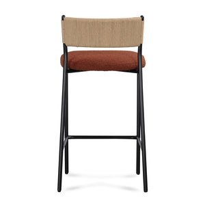 TOV Furniture Celine Performance Boucle Stool - Modern Minimalist Seating for Comfort, Durability & Style Everywhere Maroon / Counter Height TOV-D54648