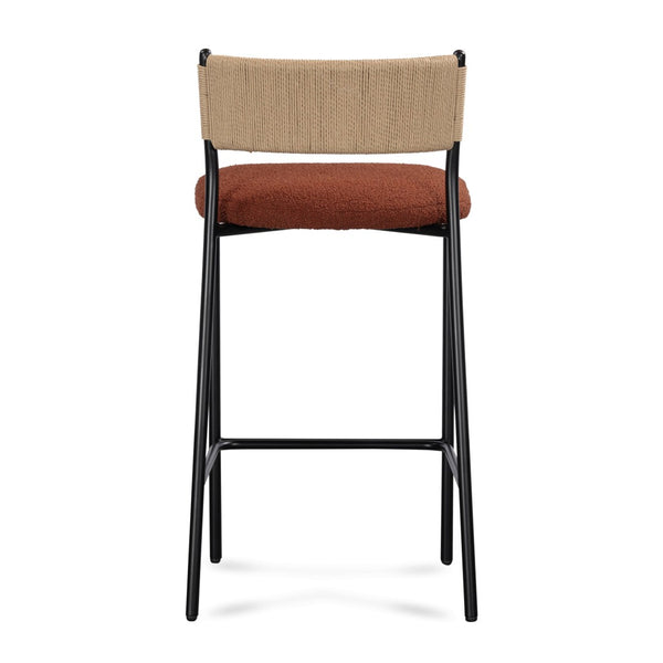 TOV Furniture Celine Performance Boucle Stool - Modern Minimalist Seating for Comfort, Durability & Style Everywhere Maroon / Counter Height TOV-D54648