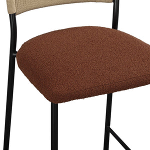 TOV Furniture Celine Performance Boucle Stool - Modern Minimalist Seating for Comfort, Durability & Style Everywhere Maroon / Counter Height TOV-D54648