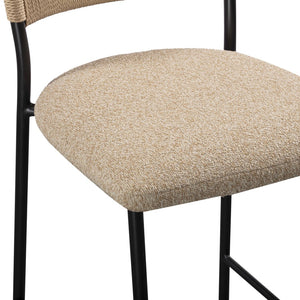 TOV Furniture Celine Performance Boucle Stool - Modern Minimalist Seating for Comfort, Durability & Style Everywhere Tan / Counter Height TOV-D54649