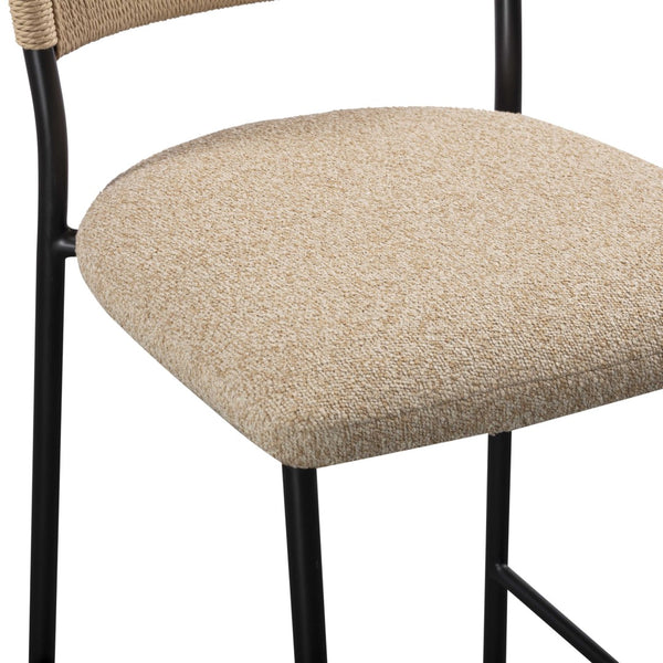 TOV Furniture Celine Performance Boucle Stool - Modern Minimalist Seating for Comfort, Durability & Style Everywhere Tan / Counter Height TOV-D54649