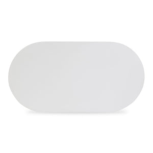 TOV Furniture Nara 84" Pure White Concrete Dining Table - Modern Minimalist Design for Indoor & Outdoor Spaces TOV-D54717