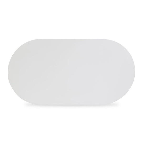 TOV Furniture Nara 84" Pure White Concrete Dining Table - Modern Minimalist Design for Indoor & Outdoor Spaces TOV-D54717