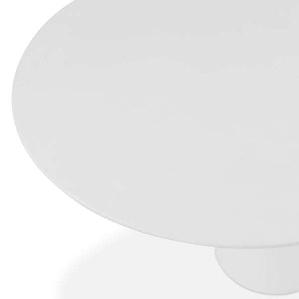 TOV Furniture Nara 84" Pure White Concrete Dining Table - Modern Minimalist Design for Indoor & Outdoor Spaces TOV-D54717
