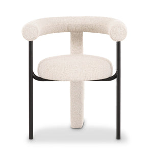 TOV Furniture Synn Performance Boucle Dining Chair - Sculptural Comfort for Modern Dining Spaces and Entertaining Cream TOV-D54736