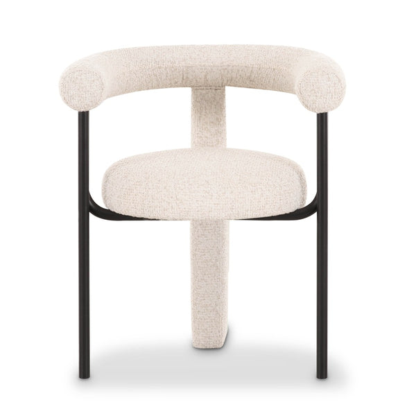 TOV Furniture Synn Performance Boucle Dining Chair - Sculptural Comfort for Modern Dining Spaces and Entertaining Cream TOV-D54736