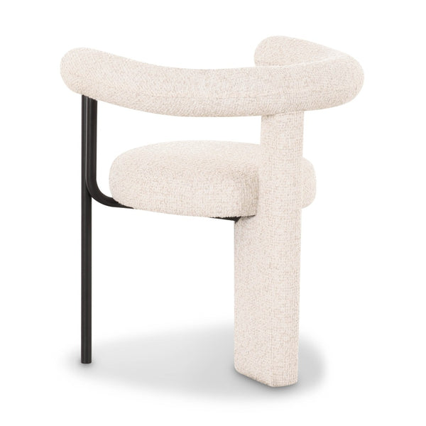 TOV Furniture Synn Performance Boucle Dining Chair - Sculptural Comfort for Modern Dining Spaces and Entertaining Cream TOV-D54736
