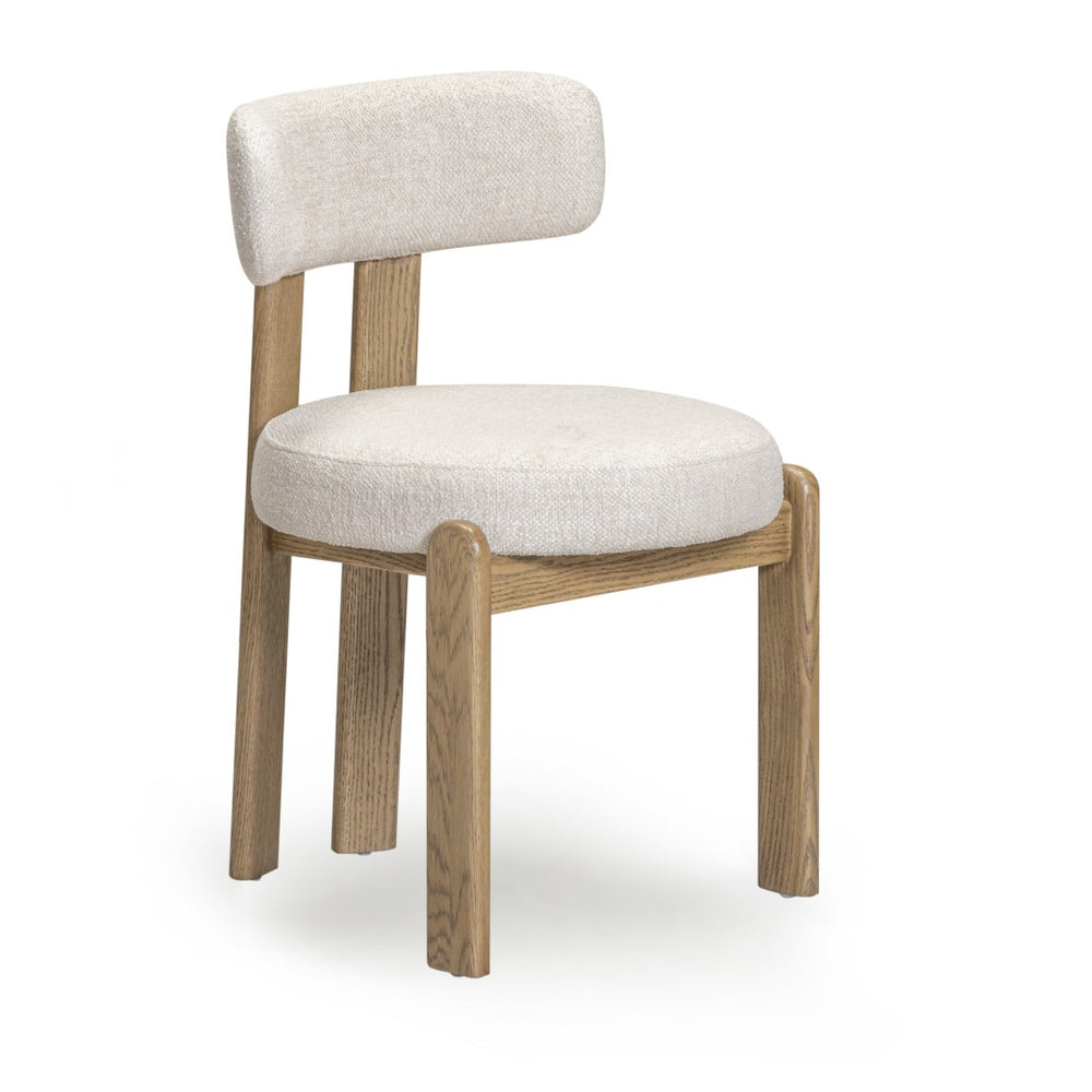 TOV Furniture Odessa Cream Performance Fabric Dining Chair - Mid-Century Modern Design with Oak Frame & Comfort TOV-D54785