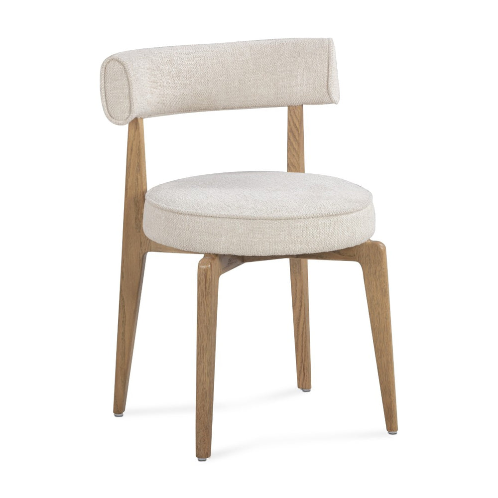 TOV Furniture Nikita Cream Performance Fabric Dining Chair - Retro-Modern Design with Durable Comfort & Style TOV-D54787