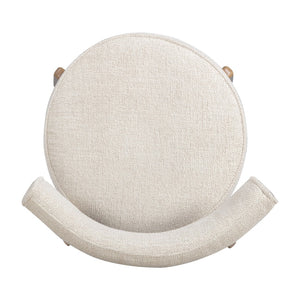 TOV Furniture Nikita Cream Performance Fabric Dining Chair - Retro-Modern Design with Durable Comfort & Style TOV-D54787