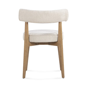 TOV Furniture Nikita Cream Performance Fabric Dining Chair - Retro-Modern Design with Durable Comfort & Style TOV-D54787