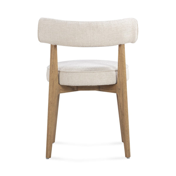 TOV Furniture Nikita Cream Performance Fabric Dining Chair - Retro-Modern Design with Durable Comfort & Style TOV-D54787