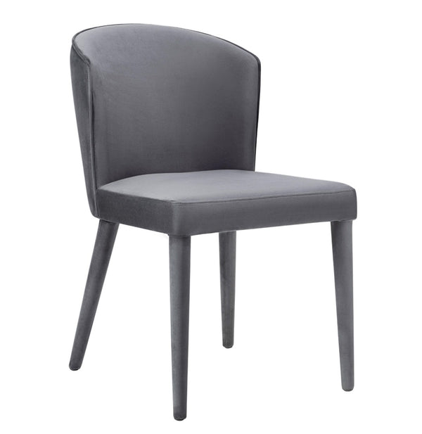 TOV Furniture Metropolitan Velvet Dining Chair - Luxurious Comfort and Modern Design for Your Elegant Dining Space Grey TOV-D55